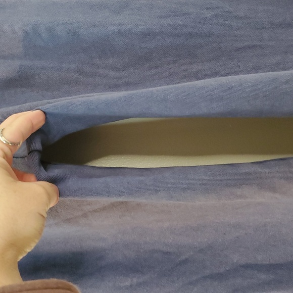 Aerie Spring Street Skater Pants Size XS Side Slit Blue Seam Leg - Picture 6 of 13